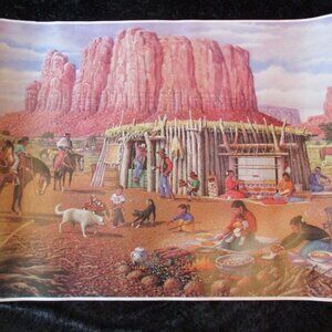 Vintage Navajo Encampment 36 x 24 Poster Print by Native Artist - Abeita